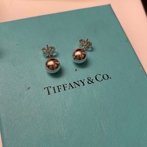Tiffany hardware ball earrings sterling silver